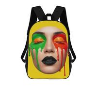 sinyumoney Mochila Escolar Infantil Impresa En 3D Colorful Paint Drip Beauty Portrait Mochilas De Moda Informales Mochilas Infantiles Mochila Informal Para Exteriores Bolsas De Viaje Bonitas 17inch