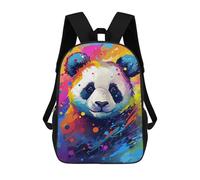sinyumoney Mochila Escolar Infantil Impresa En 3D Colorful Panda Art Print-1 17inch Para Niños, Mochila De Viaje De Alta Capacidad, Mochila Escolar De Moda Para Niños