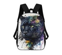 sinyumoney Mochila Escolar Infantil Impresa En 3D Colorful Panther Portrait Art Print Mochila Mochilas Deportivas Para Niños Y Niñas Mochila De Moda 17inch