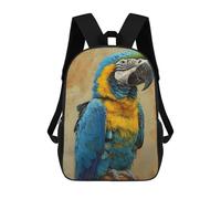 sinyumoney Mochila Escolar Infantil Impresa En 3D Colorful Parrot Painting 17inch Para Niños, Mochila De Viaje De Alta Capacidad, Mochila Escolar De Moda Para Niños