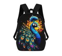 sinyumoney Mochila Escolar Infantil Impresa En 3D Colorful Peacock Artwork-25 Mochilas De Viaje De Alta Capacidad Para Niños Mochilas De Libros De Moda Mochila Escolar Infantil 17inch