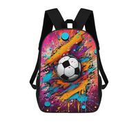 sinyumoney Mochila Escolar Infantil Impresa En 3D Colorful Soccer Ball Art -3 Mochilas De Viaje De Alta Capacidad Para Niños Mochilas De Libros De Moda Mochila Escolar Infantil 17inch