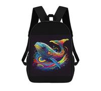 sinyumoney Mochila Escolar Infantil Impresa En 3D Colorful Whale Mochila Mochilas Deportivas Para Niños Y Niñas Mochila De Moda 17inch
