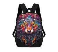 sinyumoney Mochila Escolar Infantil Impresa En 3D Colorful Wolf Art Print-29 17inch Para Niños, Mochila De Viaje De Alta Capacidad, Mochila Escolar De Moda Para Niños