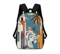 sinyumoney Mochila Escolar Infantil Impresa En 3D Colors of Tunis Mochila Escolar Infantil Mochilas De Viaje Mochilas De Moda Mochilas De Gran Capacidad 17inch