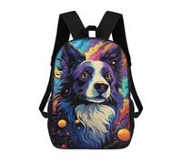 sinyumoney Mochila Escolar Infantil Impresa En 3D Cosmic Canine Canvas-1 17inch Para Niños, Mochila De Viaje De Alta Capacidad, Mochila Escolar De Moda Para Niños