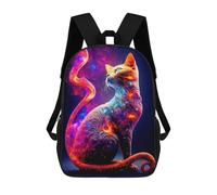 sinyumoney Mochila Escolar Infantil Impresa En 3D Cosmic Cat Artwork-1 Mochila Mochilas Deportivas Para Niños Y Niñas Mochila De Moda 17inch