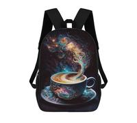 sinyumoney Mochila Escolar Infantil Impresa En 3D Cosmic Coffee Art Para Niños Mochilas De Viaje De Alta Capacidad Bolsas Para Libros Mochila Escolar Infantil Mochila 17inch