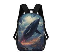 sinyumoney Mochila Escolar Infantil Impresa En 3D Cosmic Creatures of Whale Mochila Mochilas Deportivas Para Niños Y Niñas Mochila De Moda 17inch