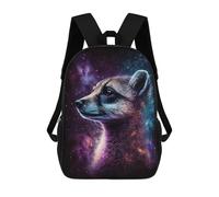 sinyumoney Mochila Escolar Infantil Impresa En 3D Cosmic Fox Art Print-17 17inch Para Niños, Mochila De Viaje De Alta Capacidad, Mochila Escolar De Moda Para Niños
