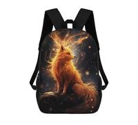 sinyumoney Mochila Escolar Infantil Impresa En 3D Cosmic Fox Spirit Mochilas Para Libros Mochilas Escolares De Viaje De Alta Capacidad Para Niños/estudiantes/adultos 17inch