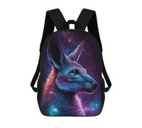sinyumoney Mochila Escolar Infantil Impresa En 3D Cosmic Kangaroo Portrait-8 17inch Para Niños, Mochila De Viaje De Alta Capacidad, Mochila Escolar De Moda Para Niños