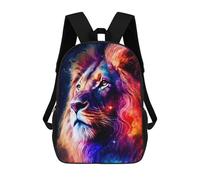 sinyumoney Mochila Escolar Infantil Impresa En 3D Cosmic Lion Portrait-2 Mochila Escolar Infantil Mochilas De Viaje Mochilas De Moda Mochilas De Gran Capacidad 17inch