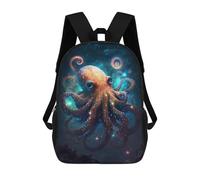 sinyumoney Mochila Escolar Infantil Impresa En 3D Cosmic Octopus Art Print 17inch Para Niños, Mochila De Viaje De Alta Capacidad, Mochila Escolar De Moda Para Niños