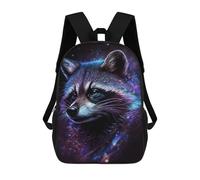 sinyumoney Mochila Escolar Infantil Impresa En 3D Cosmic Raccoon Art Print-1 17inch Para Niños, Mochila De Viaje De Alta Capacidad, Mochila Escolar De Moda Para Niños