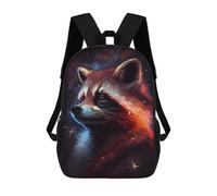 sinyumoney Mochila Escolar Infantil Impresa En 3D Cosmic Raccoon Art Print-34 17inch Para Niños, Mochila De Viaje De Alta Capacidad, Mochila Escolar De Moda Para Niños