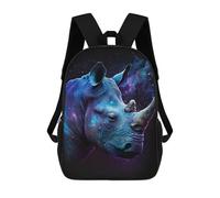 sinyumoney Mochila Escolar Infantil Impresa En 3D Cosmic Rhino Art Print 17inch Para Niños, Mochila De Viaje De Alta Capacidad, Mochila Escolar De Moda Para Niños