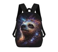 sinyumoney Mochila Escolar Infantil Impresa En 3D Cosmic Sloth Portrait Print 17inch Para Niños, Mochila De Viaje De Alta Capacidad, Mochila Escolar De Moda Para Niños