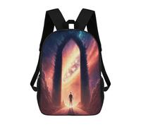 sinyumoney Mochila Escolar Infantil Impresa En 3D Cosmic Space Portal Mochila De Viaje De Alta Capacidad Para Libros Mochilas De Moda Para Niños Mochila Escolar Informal 17inch