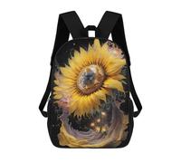 sinyumoney Mochila Escolar Infantil Impresa En 3D Cosmic Sunflower Bloom-2 Mochila Mochilas Deportivas Para Niños Y Niñas Mochila De Moda 17inch