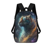 sinyumoney Mochila Escolar Infantil Impresa En 3D Cosmic Tiger Portrait-1 Para Niños, Mochila De Viaje De Alta Capacidad, Mochila Informal Para Niños 17inch