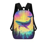 sinyumoney Mochila Escolar Infantil Impresa En 3D Cosmic Whale Para Niños, Mochila De Viaje De Alta Capacidad, Mochila Informal Para Niños 17inch