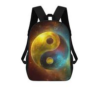 sinyumoney Mochila Escolar Infantil Impresa En 3D Cosmic Yin Yang Symbol-3 17inch Para Niños, Mochila De Viaje De Alta Capacidad, Mochila Escolar De Moda Para Niños