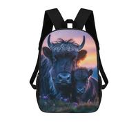 sinyumoney Mochila Escolar Infantil Impresa En 3D Cow And Calf at Sunset Mochilas De Viaje De Alta Capacidad Para Niños Mochilas De Libros De Moda Mochila Escolar Infantil 17inch