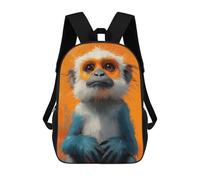 sinyumoney Mochila Escolar Infantil Impresa En 3D Curious Monkey Portrait Para Niños, Mochila De Viaje De Alta Capacidad, Mochila Informal Para Niños 17inch