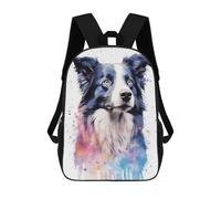 sinyumoney Mochila Escolar Infantil Impresa En 3D Cute Border Collie Dog Art Para Niños, Mochila De Viaje De Alta Capacidad, Mochila Informal Para Niños 17inch