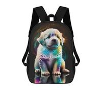 sinyumoney Mochila Escolar Infantil Impresa En 3D Cute Colorful Puppy Mochilas Para Libros Mochilas Escolares De Viaje De Alta Capacidad Para Niños/estudiantes/adultos 17inch