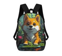 sinyumoney Mochila Escolar Infantil Impresa En 3D Cute Dog And Frog in Pond Mochila Escolar Infantil Mochilas De Viaje Mochilas De Moda Mochilas De Gran Capacidad 17inch