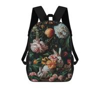 sinyumoney Mochila Escolar Infantil Impresa En 3D Cute Floral Rabbits Mochila De Viaje De Alta Capacidad Para Libros Mochilas De Moda Para Niños Mochila Escolar Informal 17inch