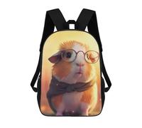 sinyumoney Mochila Escolar Infantil Impresa En 3D Cute Guinea Pig Read Mochilas Para Libros Mochilas De Viaje Informales Mochila De Gran Capacidad Para Niños 17inch