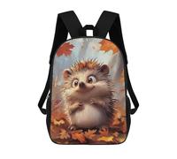 sinyumoney Mochila Escolar Infantil Impresa En 3D Cute Hedgehog in Autumn Para Niños, Mochila De Viaje De Alta Capacidad, Mochila Informal Para Niños 17inch