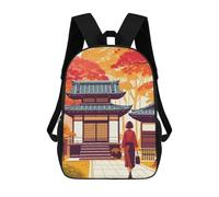 sinyumoney Mochila Escolar Infantil Impresa En 3D Cute Japanese Girl Para Niños, Mochila De Viaje De Alta Capacidad, Mochila Informal Para Niños 17inch
