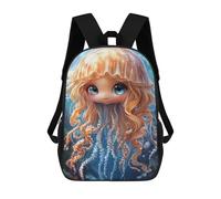 sinyumoney Mochila Escolar Infantil Impresa En 3D Cute Jellyfish Girl Animal 17inch Para Niños, Mochila De Viaje De Alta Capacidad, Mochila Escolar De Moda Para Niños
