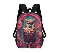 sinyumoney Mochila Escolar Infantil Impresa En 3D Cute Owl Portrait Mochila De Viaje De Alta Capacidad Para Libros Mochilas De Moda Para Niños Mochila Escolar Informal 17inch