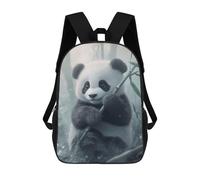 sinyumoney Mochila Escolar Infantil Impresa En 3D Cute Panda with Bamboo Shoot Mochilas Para Libros Mochilas De Viaje Informales Mochila De Gran Capacidad Para Niños 17inch