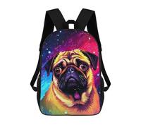 sinyumoney Mochila Escolar Infantil Impresa En 3D Cute Pug Pixel Art Mochilas De Viaje De Alta Capacidad Para Niños Mochilas De Libros De Moda Mochila Escolar Infantil 17inch
