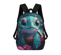 sinyumoney Mochila Escolar Infantil Impresa En 3D Cute Sea Turtle Animal Para Niños, Mochila De Viaje De Alta Capacidad, Mochila Informal Para Niños 17inch