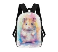 sinyumoney Mochila Escolar Infantil Impresa En 3D Cute Watercolor Hamster Mochila Mochilas Deportivas Para Niños Y Niñas Mochila De Moda 17inch