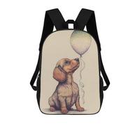 sinyumoney Mochila Escolar Infantil Impresa En 3D Dachshund Balloon Mochilas De Viaje De Alta Capacidad Para Niños Mochilas De Libros De Moda Mochila Escolar Infantil 17inch