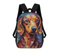 sinyumoney Mochila Escolar Infantil Impresa En 3D Dachshund Colorful Mochilas Para Libros Mochilas De Viaje Informales Mochila De Gran Capacidad Para Niños 17inch