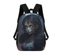 sinyumoney Mochila Escolar Infantil Impresa En 3D Dark Gothic Portrait Mochila Mochilas Deportivas Para Niños Y Niñas Mochila De Moda 17inch