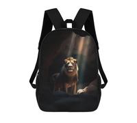 sinyumoney Mochila Escolar Infantil Impresa En 3D Dark Lion Stare Cave Mochila De Viaje De Alta Capacidad Para Libros Mochilas De Moda Para Niños Mochila Escolar Informal 17inch