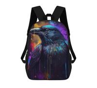sinyumoney Mochila Escolar Infantil Impresa En 3D Dark Mighty Raven Mochilas Para Libros Mochilas De Viaje Informales Mochila De Gran Capacidad Para Niños 17inch