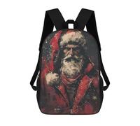 sinyumoney Mochila Escolar Infantil Impresa En 3D Dark Santa Portrait Mochilas De Viaje De Alta Capacidad Para Niños Mochilas De Libros De Moda Mochila Escolar Infantil 17inch