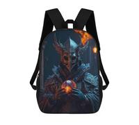 sinyumoney Mochila Escolar Infantil Impresa En 3D Dark Sorcerer Holding Glowing Orb Para Niños Mochilas De Viaje De Alta Capacidad Bolsas Para Libros Mochila Escolar Infantil Mochila 17inch