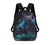 sinyumoney Mochila Escolar Infantil Impresa En 3D Deep Sea Monster Fish Para Niños, Mochila De Viaje De Alta Capacidad, Mochila Informal Para Niños 17inch